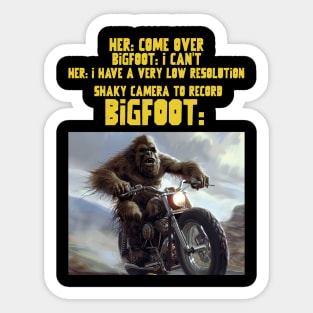 Bigfoot motorbike meme Sticker